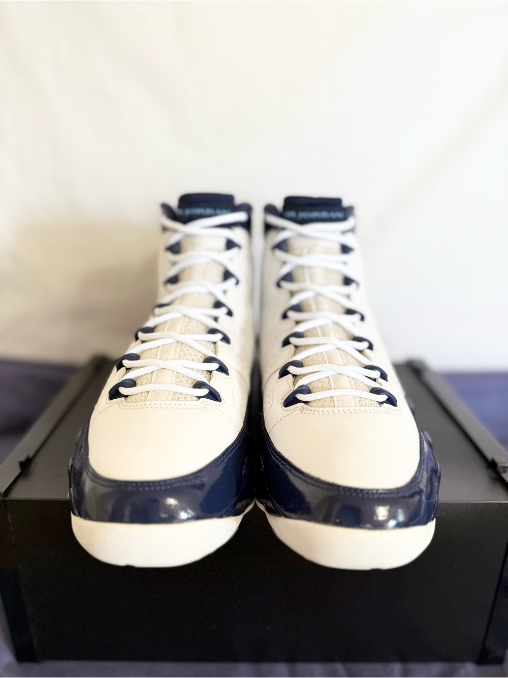 AUTHENTIC Jordan 9 Retro Pearl Blue Size 10 302370-145 2019 PRE-OWNED - Picture 7 of 8
